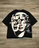 Men's T-Shirts Y2k Printed graphic t shirts Extra Large Loose Top Gothic Pop Couple Retro 2023 oversized t shirt New Harajuku Sweatshirt Cloth T240202