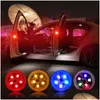 Autres fournitures de fête festives Porte de voiture Voyant d'avertissement Clignotant Lampe à LED Stroboscope Éclairage de circulation Voitures rouges Portes Lumières Anti Collision Dhepr