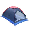Tält och skyddsrum Portabelt ultralätt vattenbeständigt tält för utomhus camping ryggsäck vandring reser 2 personer dubbelskikt med väska