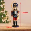 Decoratieve Beeldjes 6 Stuks Notenkraker Marionet Soldaten Erewacht Pop Kerst Hangers Gift Ornamenten Desktop Decoratie Cartoons Retro