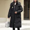 Kadın Trençkotları Sıradan Moda 2024 Kadın Kış Parkas Kadınlar için Kapşonlu Uzun Kalın Parka Yastıklı Ceket Kadın Giysileri