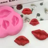 Moldes para hornear labios molde de silicona fondant chocolate haciendo herramienta pastel postre decoración jalea caramelo pudín beso molde