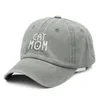 Ball Caps Cat Mom Hafted Umyj bawełniana czapka baseballowa dla mężczyzn Kobiet Dad Hat Golf Snapback Drop