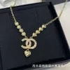 Designer Channel Little Fragrance Halsband Love Diamond Pendant Letter Collar Chain High Luxurious