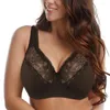 Soutien-gorge en dentelle grande taille pour femmes, Bralette confortable à armatures, sous-vêtements Sexy, Lingerie hauts BH D DD E F G Cup