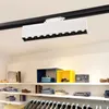 Track Lights LED Square Strip Track Light Spotlight Wall Washing Single and Double Head Living Room Ceiling Surface Mounted Track Light YQ240124