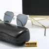 Sonnenbrille für Herren, Luxus-Designer-Sonnenbrille für Damen, polarisierte Sonnenbrille für Damen, klein, duftend, Strand, Straßenfoto, Herren-Sonnenbrille, Metall, Vollrahmen, mit Box