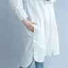 blusas befree top con spalle scoperte camicia lunga da donna moda chemise femme camicetta bianca a maniche lunghe 240126