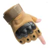 Sports Gloves Protection Shell Tactical Half Finger Fitness Hiking Riding Cycling Military Women Men's