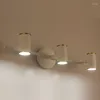 Wall Lamp Modern 3 And 4 Lights Vanity Lighting Fixture Black White 76CM LED Sconces Long Mirror Spotlights For Bathroom Bedroom