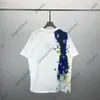 24SS 유럽 남성 T 셔츠 디자이너 티 여름 클래식 컬러 레터 인쇄 TSHIRT 남자 짧은 슬리브 티셔츠면 색상 낙서 인쇄 Tshirts S-XL