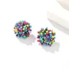 Stud Earrings Arrival Jewelry Accessories Bohemia Handmade Beads Small Simple Semicircle Colorful Beaded Earriings For Women 2024