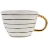 Set di stoviglie Bicchieri da acqua Tazza Decorativa Tazza da festa Striscia Casa Ceramica Bevanda domestica Caffè Regalo Ufficio