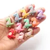 Charms 10st 20 24mm Söta dinosaurier Mini Animal Pendant Harts Craft Diy Jewelry Armband Earring Halsband Keychain Phone Making