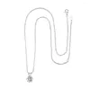 LaVixMia Italië 316 massief 925 sterling zilver 6,5 mm 2,9 Ct ronde geslepen hanger ketting dames meisje luxe CZ zirkoon sieraden cadeau