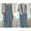 Koreańska dama ubiór dżinsowy fartuch dla kobiety bawełniany tkanina ogrodowa kuchnia pieczenia fartuchy domowe akcesoria do czyszczenia 240131