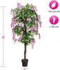 Faux arbres artificiels de Ficus des fleurs décoratives 6ft pour d'intérieur ou extérieur