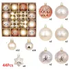 Decoração de festa 44pcs bolas coloridas de Natal bola de árvore pendurado ornamentos pingentes casa natal feriado ano decoração suprimentos