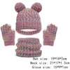 Winter Warme Kinderen Hoed Sjaal Handschoenen Set Kinderlijke Dikke Winddicht Kids Beanie Hoed Cover Kap Sjaal Baby Kinderen 240124