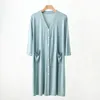 Męska odzież sutowa Ubrania piżamowe bawełniany swetra luźne szlafroki sukienka koszuli