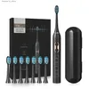 Toothbrush Electric Sonic Toothbrush USB Charge 5 Modes Rechargeable Waterproof Electronic Tooth Brushes Replacement Heads Adult Toothbrush Q240202