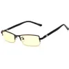 Sunglasses Frames High Quality Rim Slim Computer Glasses Men Brand Designer Yellow Lens Anti Blue Ray Radiation Rimless Gaming Eye260v