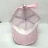 Cappello di compleanno Seersucker 25 pezzi / lotto Cappellino per adulti GA Warehouse Cappelli a strisce rosa DOMIL036