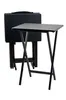 Camp Furniture Mainstays Ensemble de table TV pliable 5 pièces Noir 19 x 15 26 pouces pour l'extérieur