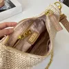 Designer Straw Beach Bag gewebte Tasche gestickt