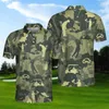 Polo da uomo Felpa estiva Camouflage Polo manica corta da uomo Felpe stampate in 3D per bambini Casual Streetwear Harajuku Cool Top