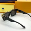 Designer Sunglasses Brand Millionaires Sunglasses Z1165W Designer Mens Square Sunglasses with Acetate Frame Black Lenses Deep in clined front metal Slock hinge Wo