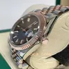 luxe heren polshorloge Japan mechanisch automatisch nieuwe armband roestvrij staal saffier waterdicht 126331 chocolade tweekleurig SS / 18K Everose Jubilee LNIB