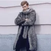 Mens Imitation Fur Coat Designer Warm Lapel Casual Large 2GJQ
