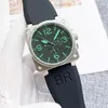 Mężczyźni Automatyczny zegarek mechaniczny Brązowy skórzany czarny guma Ross Watch Multifunkcjonalny szew Six Sam VM09 Sport Watch Modne kobiety