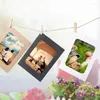 Quadros 10 pcs 3 polegadas DIY quadro de papel com clipes e corda pendurado álbum de fotos po fotos parede decoração de casa