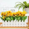 Decoratieve Bloemen Kunstbloem Hek Outdoor Fake Faux Zonnebloemen Home Decor Woonkamer Planten Voor Bureau Arrangement