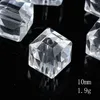 Żyrandol Crystal 10pcs 10 mm przezroczyste kwadratowe koraliki Suncatcher pryzmaty domowe części