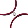 Charm Armband Dubbelfärg Milan Rope Lovers Armband Ett par magneter lockar handtillbehör