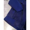 Loro Piano Casaco masculino de inverno de caxemira tricotado com capuz azul escuro HOJJ