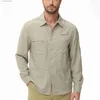 Men's Casual Shirts Mens Fishing Shirts Casual Cargo Hiking Shirt Long Sleeve UPF 50+ Button Down Tactical Shirts Mens Blouse for Working Hiking T240202