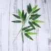 Decorative Flowers 12pcs Artificial Leaves Greenery Branches Green Plants Adornment For Home Office Restaurant