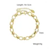 Link pulseiras grosso oval corrente pulseira para mulheres ins aço inoxidável na moda jóias atacado