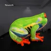 5m 16.4ft wholesale Personalized Green Inflatable Bullfrog Cartoon Animal Mascot Model Large Air Blow Up Frog Balloon For Carnival Party Decoration