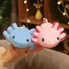 45-80 cm Kawaii coloré t peluche peluche mignon Axolotl salamandre floue peluche poisson apaisant long oreiller coussin enfants cadeau 240129