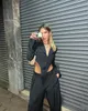 Vrouwen Pak Broek 2 Delige Set Chique en Elegante Vrouw Mode Dames Trend Blote Taille Blazer Casual 240122