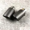 Silenciador Real Matte Fibra de Carbono para Akrapovic Dicas de Escape Carro Er Styling 1 Pcs Drop Delivery Mobiles Motocicletas Peças Sistema Dhdbg