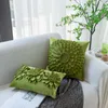 Pillow Luxury 3D Floral Petals Embroidery Cover Dutch Velvet 30X50/45X45CM Sofa Couch Waist Pillows Decor Home