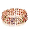 Charmarmband breda smycken armband för kvinnor färgglada zirkonium diamant mode ins d high end lyx handledskedjor