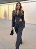 Vrouwen Pak Broek 2 Delige Set Chique en Elegante Vrouw Mode Dames Trend Blote Taille Blazer Casual 240122
