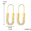 Hoop Earrings DIEYURO 316L Stainless Steel Water Drops Flower Heart For Women Fashion Waterproof Ear Drop Jewelry Birthday Gifts